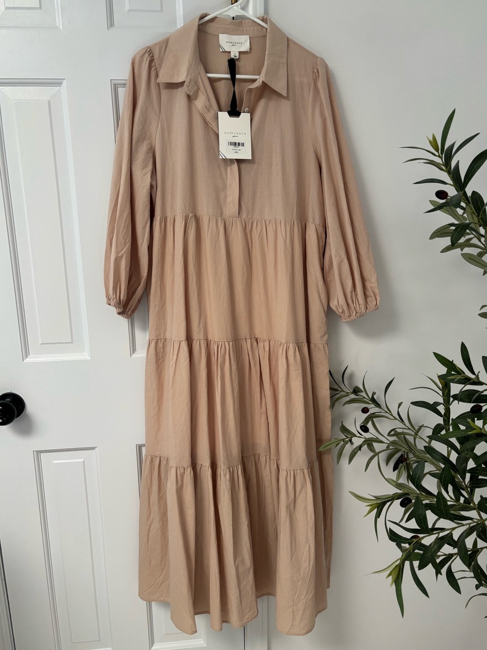 NWT Pomander Place Sandstone Cotton Mabel Maxi Dress